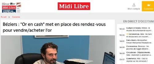 Le Midi Libre raconte le Covid au sein des agences Or en Cash