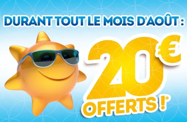 C’EST L’ÉTÉ ! 20 EUROS OFFERTS