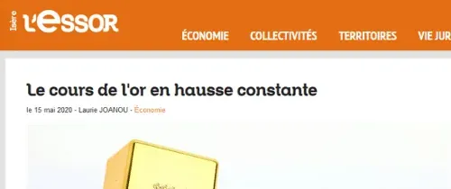 L’Essor partage notre analyse la hausse du cours de l’or