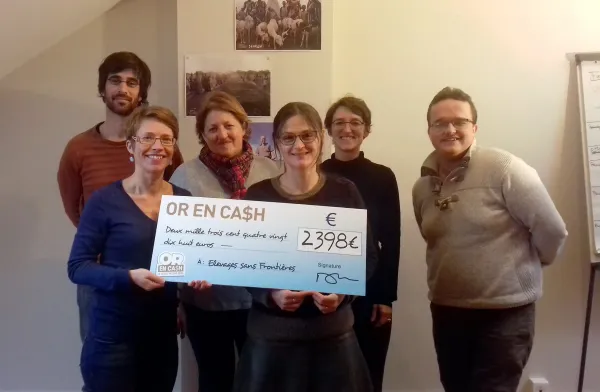 2398 euros reversés à l’association Élevages Sans Frontières