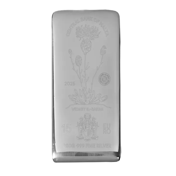 Lingot Argent Malte 250 grammes
