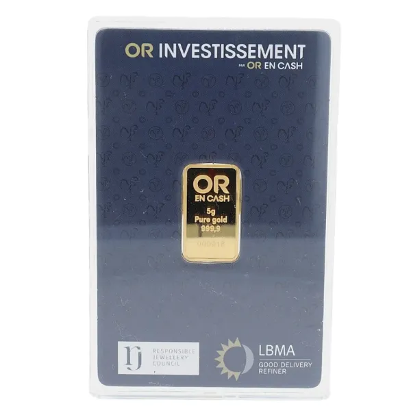 Lingotin Or 5 grammes OR EN CASH