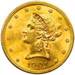pièce de monnaie 10 dollars US par Or en Cash
