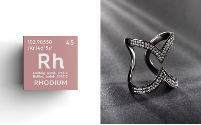 Rhodium et bijou rhodié