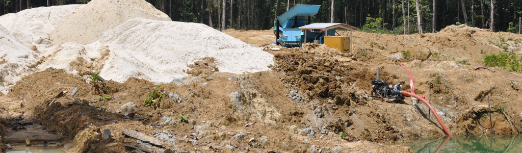 Conséquences de l'orpaillage illégal en forêt équatoriale : déforestation et pollution des eaux