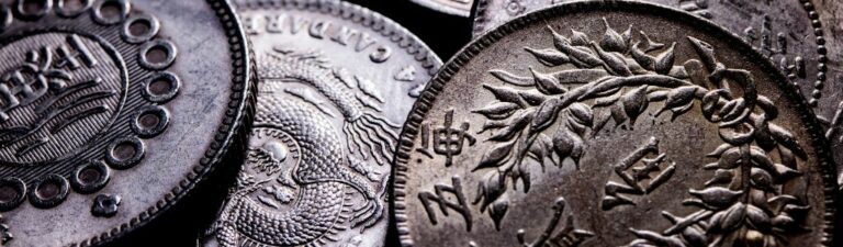 Pièces de monnaie chinoise en argent